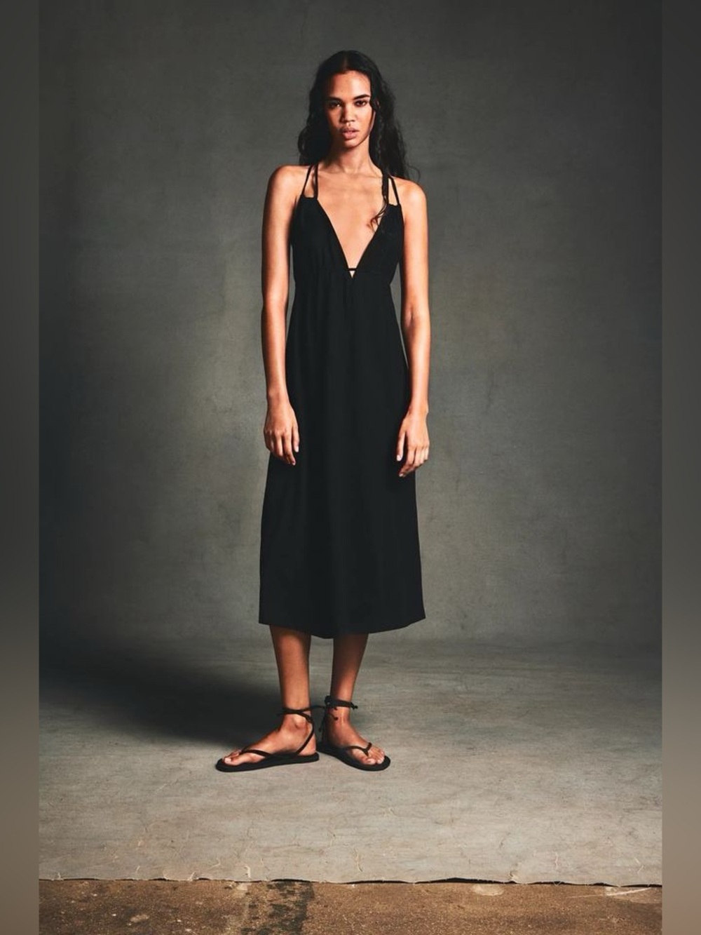 Zara Black Lightweight Dress with Spaghetti Straps NWT
ORIGINAL PRICE $87.00